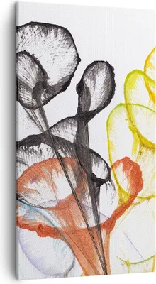Produktbild von Bild auf Leinwand - Leinwandbild - Einteilig - Blumen Abstraktion Surrealismus - 45x80cm - Wand Bild - Wanddeko - Wandbilder - Leinwanddruck - Bilder - Wanddekoration - Leinwand bilder - PA45x80-4444