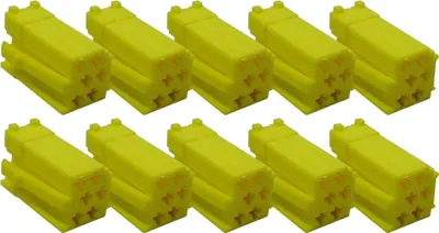 Image de 10x Mini-ISO Stecker-Gehäuse 6-Pol Gelb