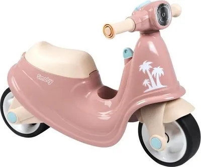 Image de Porteur Scooter Smoby Rose, Coffre à Jouets, Roues Silencieuses, 64.5 x 34 x 47.5 cm, 18 Mois à 4 Ans