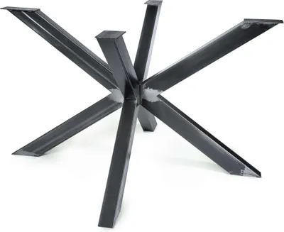 Produktbild von Tischgestell Spider Tischbeine Kreuzgestell 120x120 cm ( Transparent ) Tischkufen Stahl Metall Esstisch Schreibtisch Konferenztisch Für die Glasplatte fur glas