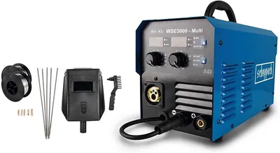 Image de Poste à souder à fil fourré WSE5000-Multi - WIG/TIG - MIG/MAG - MMA - 120A - AMPS - 230V- Masque, Eletrodes et Buses incluses - SCHEPPACH - 5906609901