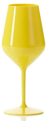 Produktbild von 6 Mehrweg Wein Cocktail Gläser Spritz gelb Tritan 470ml Wiederverwendbar Kunststoff unzerbrechlich