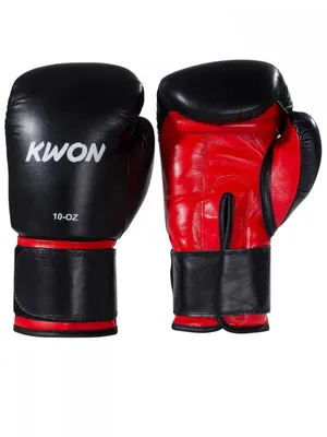 Produktbild von Kwon Knocking Boxhandschuhe Black Red Gewicht 10 oz