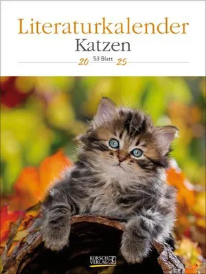 Obrázek produktu pro Literární kalendář Kočky 2025: Týdenní literární kalendář * 1 týden na 1 stránce * literární citáty a obrázky * výroba s neutrální uhlíkovou stopou * 24 x 32 cm