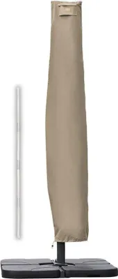 Produktbild von Famanu Schutzhülle für Sonnenschirm 250 cm - taupe mit Reißverschluss