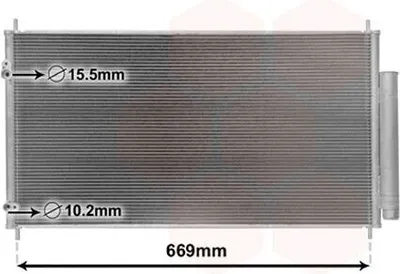Produktbild von VAN WEZEL 25005290 Kondensator Klimaanlage Klimakondensator für HONDA CIVIC IX (FK) +Trockner