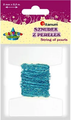 Produktbild von Perełki na sznurku 2,5mmx2m niebieskie