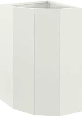 Immagine prodotto di vidaXL Fioriera angolare bianca 30 x 30 x 50 cm in acciaio