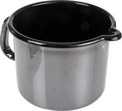 Obrázek produktu pro Hrnec na mléko 14 cm, smalt, černý, 14 cm, 21 x 15,5 x 12 cm