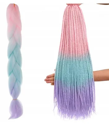 Obrázok produktu pre Soulima Kanekalonové vrkôčiky Ombre ružovo modro fialové