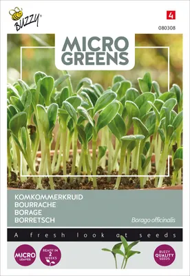 Immagine prodotto di Buzzy Microgreens Semi di borragine - Circa 8 gr | Buzzy_080308