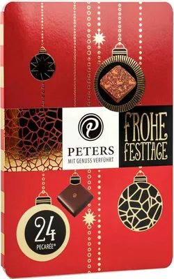 Zdjęcie produktu dla Peters Pecaree 24erTäfelchen szlachetna mieszanka Wesołych Świąt 255g