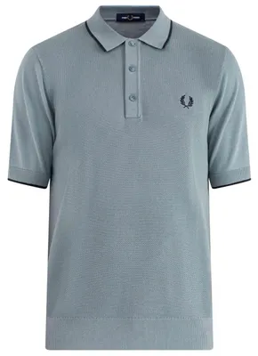 Produktbild von Poloshirt 2-Knopf-Piqué Fred Perry blau umrandeter Kragen