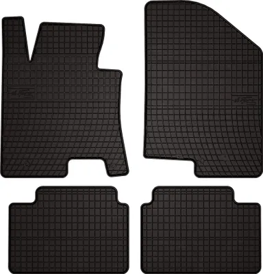 Produktbild von Gummifußmatten passend für Kia Ceed II (Fließheck, Kombi, ProCeed, Coupé, Bj. 2012-2018) –  schwarz, passgenau, mit Befestigungen set 4 Stk. - Gummi-Automatten