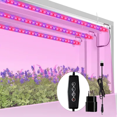 Produktbild von 60W LED Pflanzenlampe Vollspektrum Dimmbar Zimmerpflanzen Wachstumslampe Pflanzenlicht mit Timer
