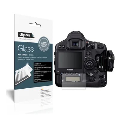 Produktbild von 2x Schutzfolie für Canon Eos 1DX Mark II matt - Anti-Shock 9H Folie dipos Glass Kunststoffglas