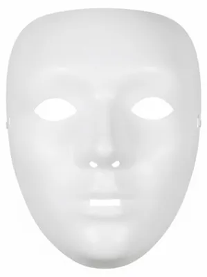 Produktbild von PartyPro Weiße Maske zum Bemalen – 1 Stück