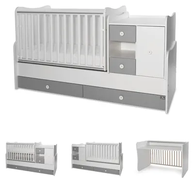Produktbild von Lorelli Babybett, Jugendbett 3 in 1 Mini Max umbaubar, für 2 Kinder gleichzeitig