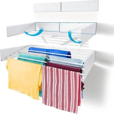 Produktbild von Klappbarer Wandtrockner 120cm weiß kompakt
