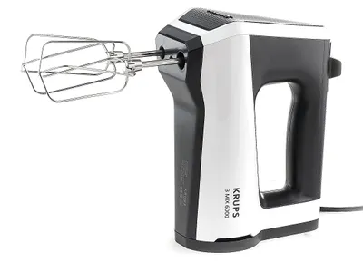 Produktbild von Krups 3MIX 6000, Handmixer, Grau, Weiß, Mixen, Edelstahl, 600 W, 124 mm