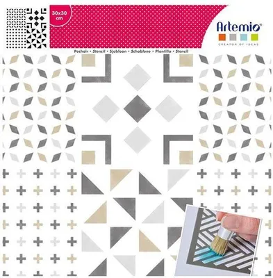 Produktbild von Schablone 30 x 30 cm - Fliesen & Kreuz