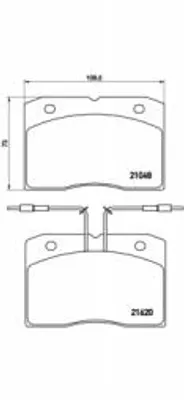 Produktbild von Brembo Bremsbelagsatz, Scheibenbremse Vorderachse P A6 003