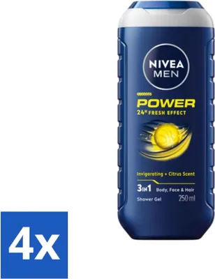 Produktbild von NIVEA Men Duschgel Power Refresh 250 ml - Vorteilspack - 4 Stücke
