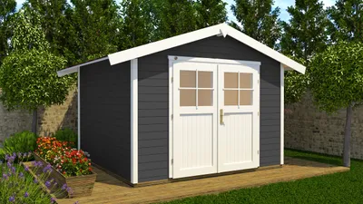 Produktbild von Gartenhaus weka 122 Gr. 2 inkl. Fußboden 285 x 270 cm anthrazit