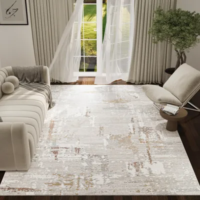 Obrázek produktu pro Tapiso Koberec TREND Moderní béžový šedý Ložnice Obývací pokoj 80 x 150 cm