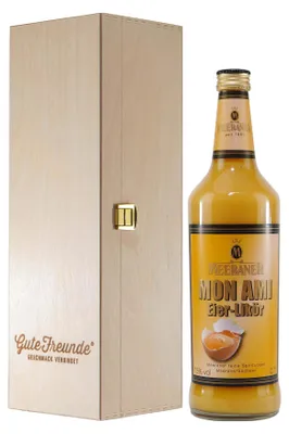 Produktbild von Meeraner Mon Ami Eierlikör mit Geschenk-Holzkiste