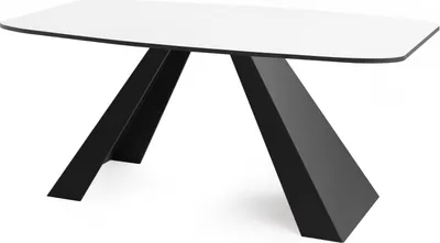 Obrázok produktu pre Jedálenský stôl Monte v modernom štýle, obdĺžnikový stôl - rozťahovací od 160 cm do 200 cm, kovové nohy s práškovou povrchovou úpravou - 160 x 80 cm - biely