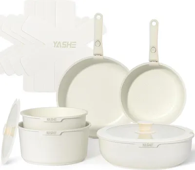 Produktbild von 13-teiliges Induktionskochgeschirr-Set mit abnehmbaren Griffen