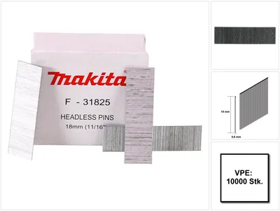 Zdjęcie produktu dla Makita Stift 0,6 x 18mm F-31825 10000 szt.