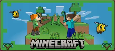 Obrázek produktu pro Minecraft Steve a Alex Desk Mat