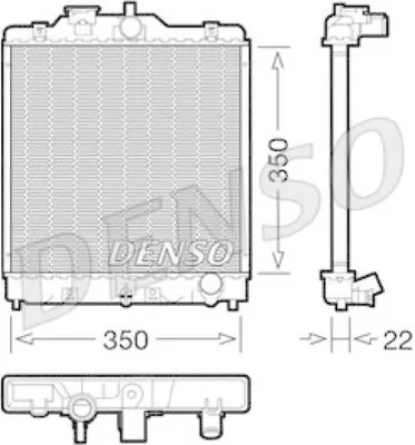 Obrázek produktu pro DENSO Chladič, chlazení motoru DRM40003