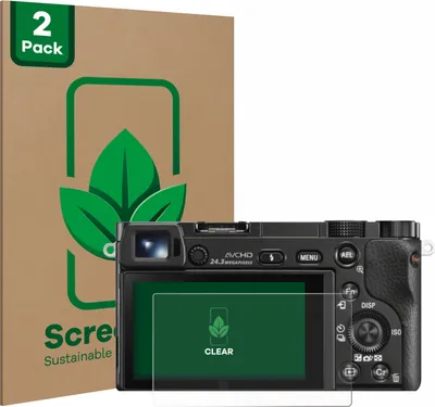 Produktbild von 2x ScreenLeaf Schutzfolie für Sony Alpha 5000 / 6000 / 6400 nachhaltiger Displayschutz Display Schutz Folie Klar Transparent