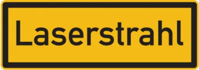 Produktbild von Dreifke® Hinweisschild, Laserstrahl | PVC | 210x74 mm, 1 Stk