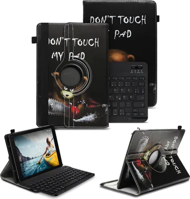 Produktbild von Schutzhülle Tastatur für XGODY M10 Tasche Bluetooth Tablet Hülle QWERTZ CaseFarben:Motiv 9