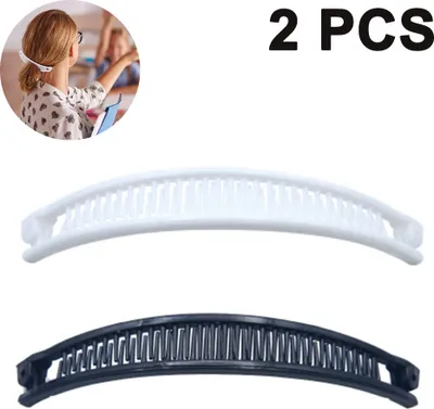 Produktbild von 6 Stück Bananen-Haarspangen,  Fisch-Clips, lange Haar-Clips, Haarkamm, Fisch-Griff, Haar-Accessoire für Frauen und Mädchen