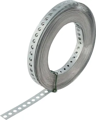 Produktbild von tecuro Lochband Montageband 12 mm x 10 m Rolle - Edelstahl V2A