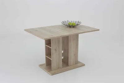 Produktbild von Esstisch Säulentisch CARTER 120-160x80 cm San Remo hell