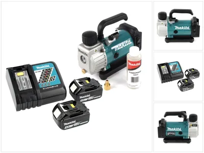 Produktbild von Makita DVP 180 RM 18V Akku Vakuumpumpe + 2x BL 1840 B 4,0 Ah Akku + DC 18 RC Ladegerät
