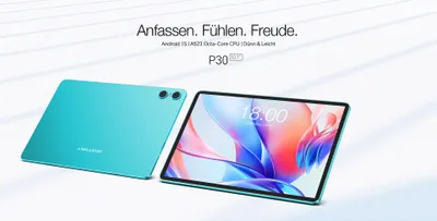 Produktbild von TECLAST P30 Tablet 10,1 ", Android 15, Octa-Core, Wi-Fi 6, 10 GB RAM (4+6), 64 GB Speicher, IPS Display, Azurblau Metallgehäuse