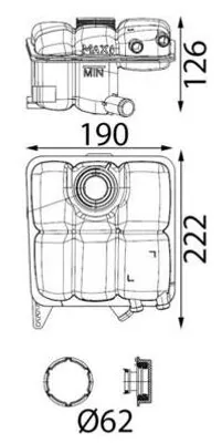Produktbild von MAHLE Ausgleichsbehälter Kühlmittel für FORD FOCUS III Turnier Kühlwasser CRT 340 000S