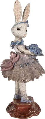 Produktbild von Clayre & Eef Dekorationsfigur Kaninchen 15x14x35 cm Beige Kunststoff