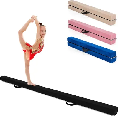 Produktbild von GOPLUS 210cm Schwebebalken faltbar Turnen Balken Gymnastikbalken Training Balance Beam Schwarz