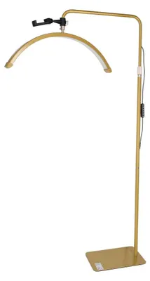 Zdjęcie produktu dla Lampa do przedłużania rzęs LED 36W regulowana kosmetyczna bezcieniowa łuk złota