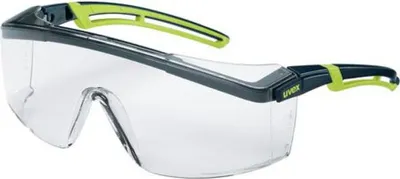 Product shot of safety glasses on a white background.