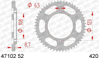 Produktbild von AFAM Kettenrad Stahl Standard - 420