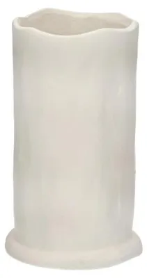 Productafbeelding van Pomax Trulli vaas van metaal, crèmekleurig, Ø 9,7 x H 16 cm